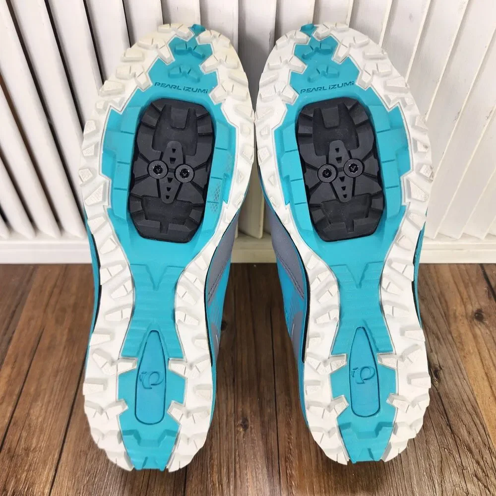 Pearl Izumi X-Alp Seek VII Cycling Shoes Women's 7.5 Blue Gray SPD Mountain Bike